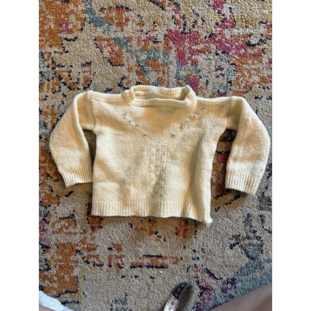 vintage baby sweater 0-3 months girl